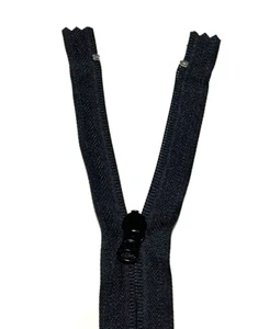100 Pack YKK Nylon Coil Lightweight Reverse Zipper Color Black #580 * Length 13" - Picture 1 of 11