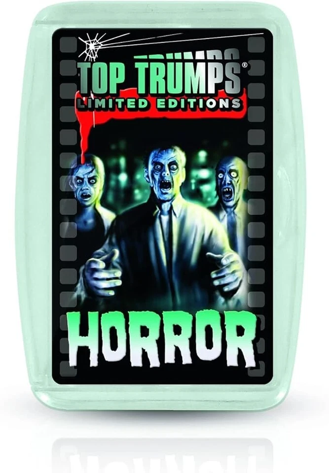 Horror 2020 Top TRUMPS Card Game W/ Glow in The Dark Case