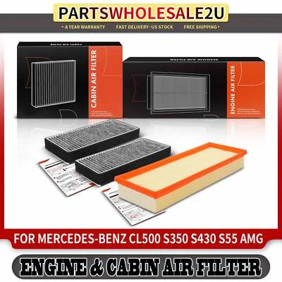 Filtro de aire de motor y cabina para Mercedes-Benz CL500 CL55 AMG S350 S430 S55 AMG Foto 1 de 4