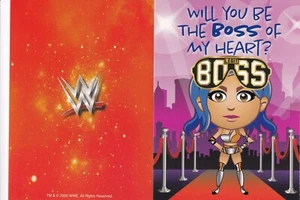 Sasha Banks 2020 WWE Valentines Day Greeting Card Postcard Flyer NWA TNA AEW - Picture 1 of 4