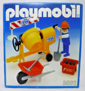 Playmobil Bau Vintage 3562 Betonarbeiter Mixer&Tools selten 1982 Neu in OVP/B4 - Bild 1 von 5