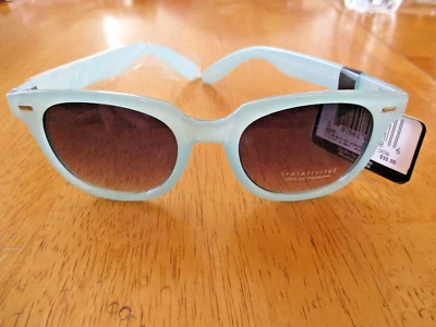 Gafas de sol vintage Relativity Lucite azules plateadas nuevas. ¡Bonito!!! Foto 1 de 3
