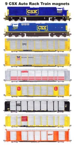 CSX Auto Rack Train 9 magnets by Andy Fletcher - Picture 1 of 1