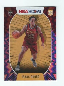 Tarjeta de baloncesto de novato Isaac Okoro 2020-21 Hoops púrpura explosion #244 - Imagen 1 de 1