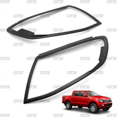 For Ford Ranger T6 PX1 Pickup 2012 15 Head Lamp Front Light Matte Black Cover Foto 1 de 4