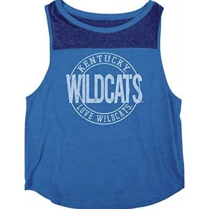 New NCAA Kentucky Wildcats Womans Large Heritage Tri-Blend Yoke Tank Shirt NWT - Picture 1 of 4