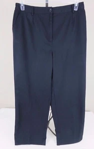 Talbots Women's Navy Blue Elastic Waist Polyester Pants Size 16 - Picture 1 of 7