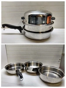 Chefs Ware Townecraft 1.5 Qt T304 Stainless 9" Skillet Steamer Insert Pan & Lid - Picture 1 of 6