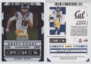 2020 Panini Contenders Draft Picks Draft Ticket Blue Foil Jared Goff #47