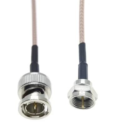 F male plug to BNC Male RG179 cable Connector 75ohm Video HD-SDI RF Coaxial - Image 1 of 4