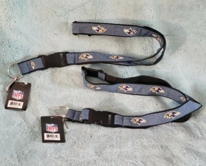 Baltimore Ravens set of 2 Lanyard Gray Keychain Key Chain NFL New - Picture 1 of 1