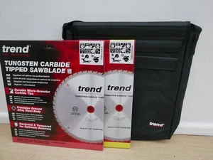 TREND CSB/CC30548 48T + CSB/CC305108 108T 305mm TCT MITRE SAW BLADES + 900 CASE - Picture 1 of 3