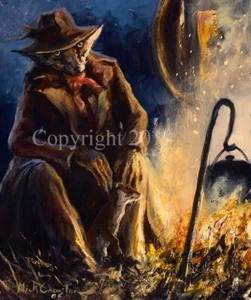 Mick Cawston 'Pot Watcher' funny wildlife Fox fine art print - Picture 1 of 2