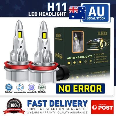 No Error H11 LED Headlight Globe Bulbs Kit Beam Whit For TOYOTA AURION 2009-2012 - image 1 of 4