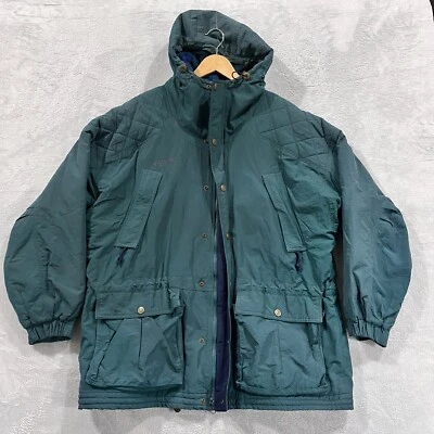 VTG Columbia Jacket Mens Large Insulated Fleece Lined Green Ski Sport 90s - Image 1 of 4