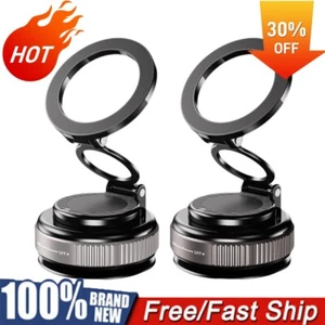 360 Vacuum Strong Magnetic Phone Holder Suction Cup Car Stand Foldable Car Mount - Zdjęcie 1 z 19