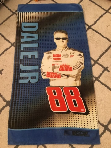 VTG Nascar Dale Earnhardt Jr Beach Towel National Guard Made In Brazil Cover
