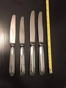 (4) Cuchillos Cónsul PLATA Hecho en Francia Jean Couzon 2 Mantequilla y 2 Cuchillo de Cena - Imagen 1 de 5