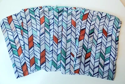 Juego de 6 bolsas geométricas Chevron satinadas con cremallera cosméticos artículos de tocador regalos Foto 1 de 2