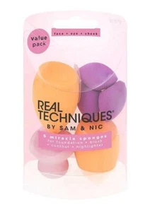 Real Techniques 6 Miracle Sponges for foundation brush contour highlight 1 box - Picture 1 of 2