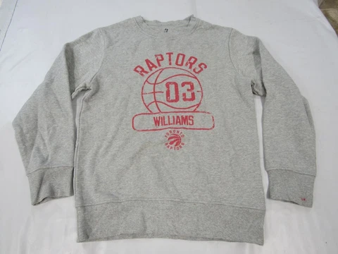 New Toronto Raptors #3 Jerome Williams Mens Size M Medium Gray Sweatshirt Cover