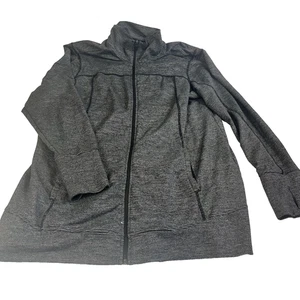 Old Navy Active Full-Zip Jacke Damen XXL grau gestreift - Bild 1 von 8
