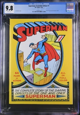 Superman #1 Joe Shuster Golden Age Sized CGC 9.8 - Facsimile - Image 1 of 3