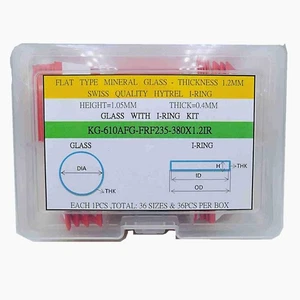 1.2mm Thickness Flat Round Mineral Watch Glass With Waterproof Ring Assortment - Picture 1 of 6