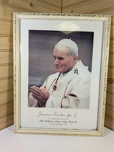 Pope John Paul 2 Ireland 1979 Framed Picture. 17.5" × 13.5" - Picture 1 of 1