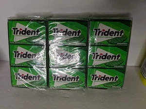 3x Trident Spearmint Flavor Sugar Free Gum 12 Packs of 14 Pieces - Picture 1 of 3
