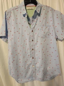 Sovereign Code Short Sleeve Button Up Shirt Watermelon Slice Print XL  - Picture 1 of 8