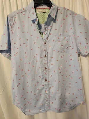 Sovereign Code Short Sleeve Button Up Shirt Watermelon Slice Print XL  - Image 1 of 4