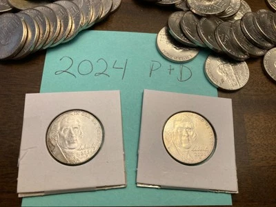 2024 P-D Jefferson Nickel Circulated Year Set. - Image 1 of 2
