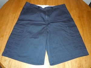 DICKIES WORK SHORTS MENS 34 BLACK MULTI-POCKET UTILITY VTG MID 2000'S - Picture 1 of 5