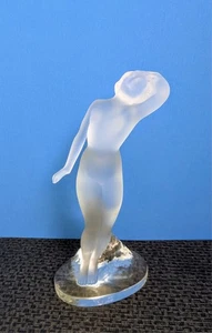 Lalique France DANSEUSE Nude Woman Dancer Crystal Figure, 9.25" Tall - Picture 1 of 8