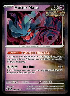 FLUTTER MANE 043/131 RARE PRISMATIC EVOLUTIONS POKEMON - Image 1 of 4