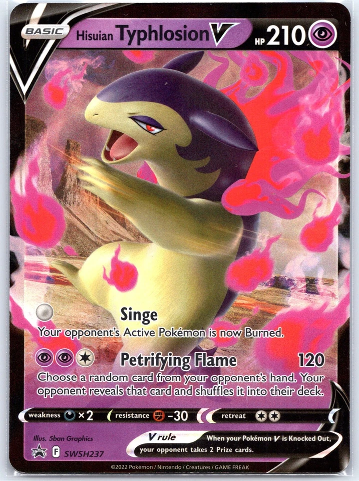 Hisuian Typhlosion V SWSH237 Near Mint SWSH: Sword & Shield Promo Cards Pokemon - Image 1 of 2