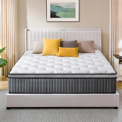 Full Size Mattress, 25cm Hybrid Mattress in a Box, Gel Memory Foam and Pocket Co - image 1 of 4