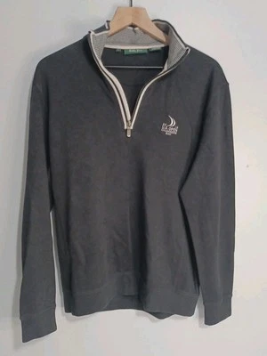 Bobby Jones quarto de zíper masculino tamanho M preto 2015 US Open Chambers Bay (N13) - Imagem 1 de 4