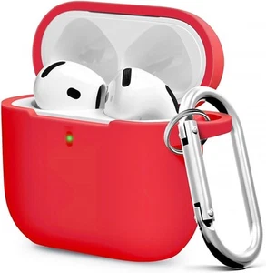 for Airpods 4th Case Cover, Soft Skin Silicone Cover with B2-Red - Picture 1 of 6