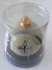 NFL New Orleans Saints Colored Glass Ball Christmas Tree Ornament Football