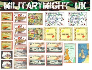 1/18 1/16 SCALE WW2 GERMAN BOARD GAMES BATTLEFIELD DIORAMA DECALS - Picture 1 of 1