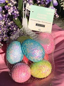 (2) Ashland uova di Pasqua decorative da appendere (8) uova ciascuna ~ (16) totale ~ polistirolo - Foto 1 di 2