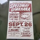 Affiche de course années 1950 1960, Sandusky Speedway Gymkhana, club de voiture de sport Firelands