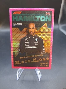 2024 TOPPS LEWIS HAMILTON TURBO ATTAX F1 GOLD LIMITED EDITION #MGA 10 PINK PARAL - Picture 1 of 2