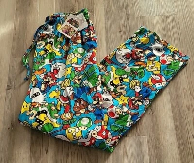 Official Nintendo Super Mario  Comfy Pajama Lounge Pants! Sz Medium - Image 1 of 3