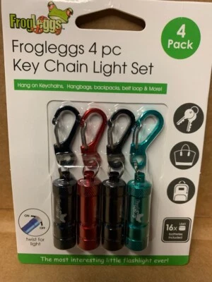 frogleggs 4.8-lumen LED miniature flashlight battery included 4 pack multicolor - Image 1 of 4