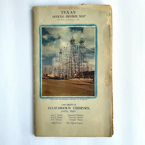 1947 Texas Folding Road Map Spring Edition Houston San Antonio Dallas Pictures - Picture 1 of 12