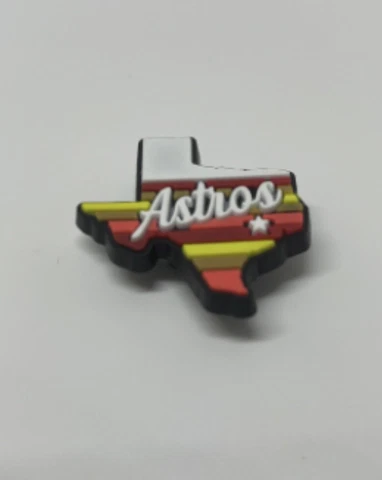 For Houston Astros Baseball Texas Shaped With Stripes | Shoe Charm Accent Cover