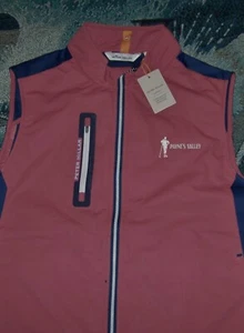 NEW PETER MILLAR Full Zip Sweater Vest Jacket Shirt PAYNE'S VALLEY GOLF CLUB L - Picture 1 of 9